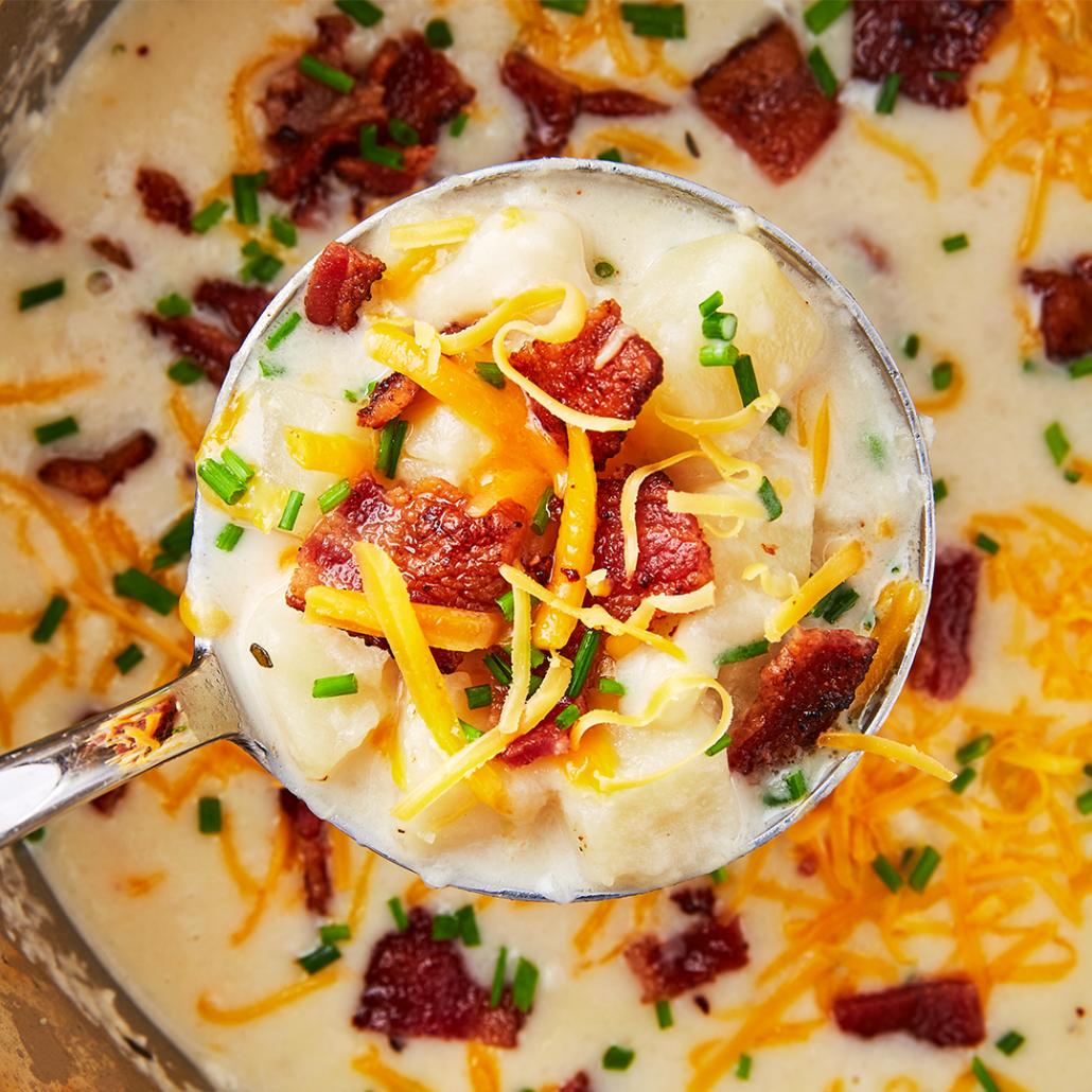 Instant pot loaded baked potato soup