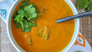 Pumpkin soup with coconut mlk