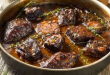 Borscht braised beef short ribs