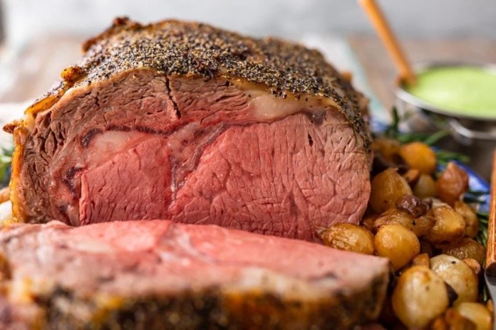 Reverse sear prime rib roast