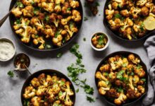 Easy sheet pan roasted cauliflower with curry