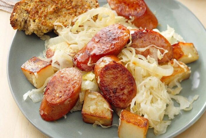 Sandys sweet slow cooker sauerkraut