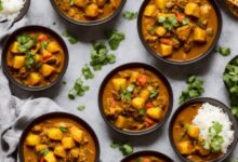 Spicy vegan potato curry