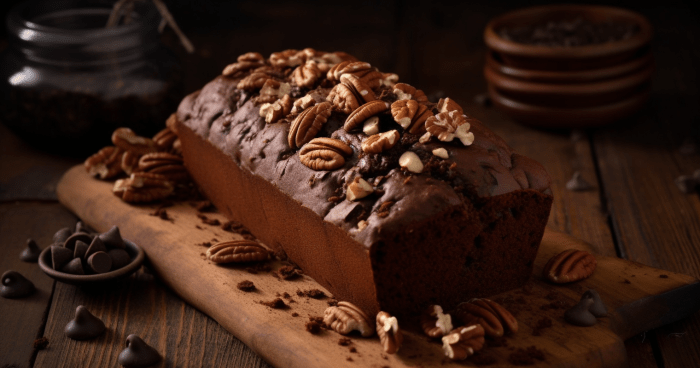 Chocolate pecan pumpkin bread