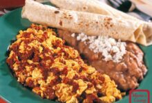 Scrambled eggs with chorizo