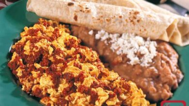 Scrambled eggs with chorizo