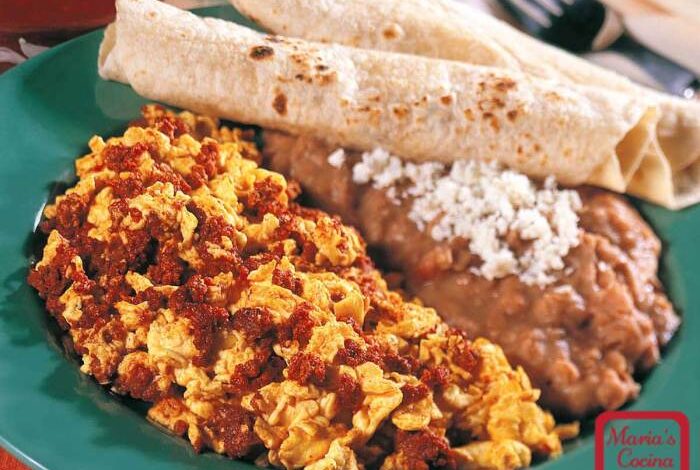 Scrambled eggs with chorizo