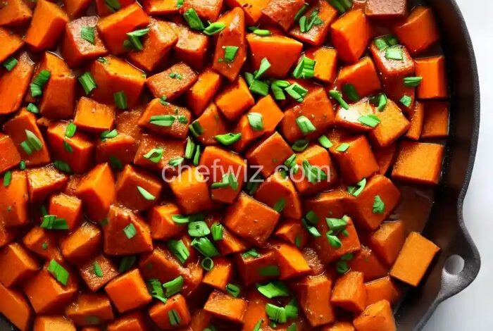 Stovetop candied sweet potatoes