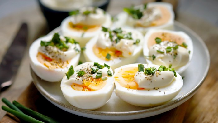 Bread and butter pickle deviled eggs