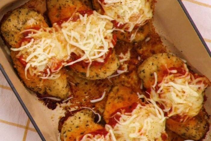 Quick baked chicken parmesan