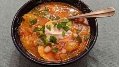 Hungarian potato and sausage soup