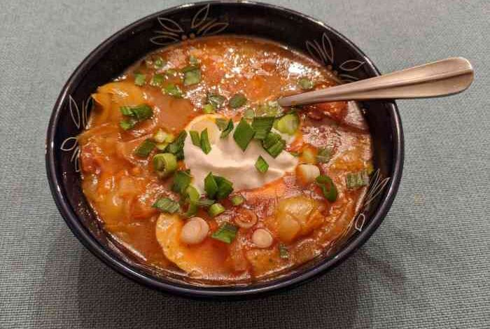 Hungarian potato and sausage soup