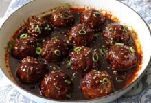 Korean barbecue style meatballs
