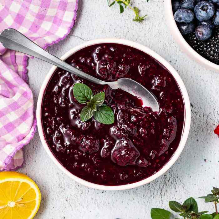 Compote with frozen berries