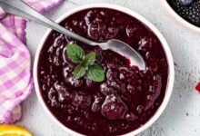 Compote with frozen berries