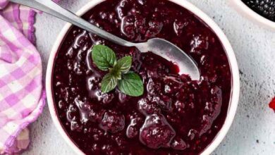Compote with frozen berries