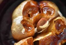 Slow cooked garlic confit