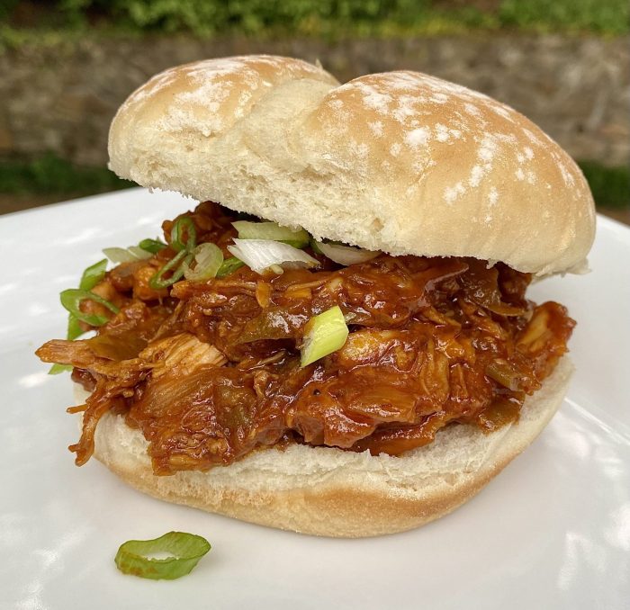 Pulled chicken sloppy joes sloppy chickens
