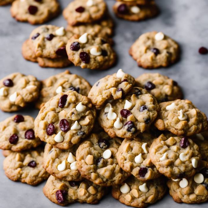 Oatmeal cranberry white chocolate chunk cookies