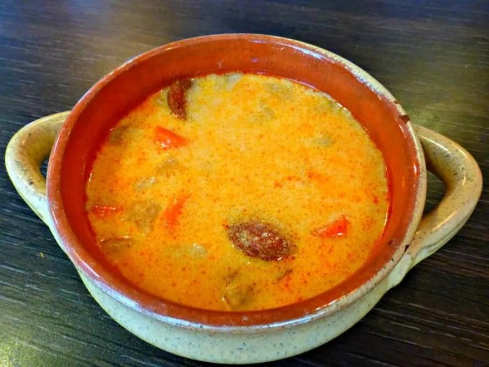 Hungarian potato and sausage soup