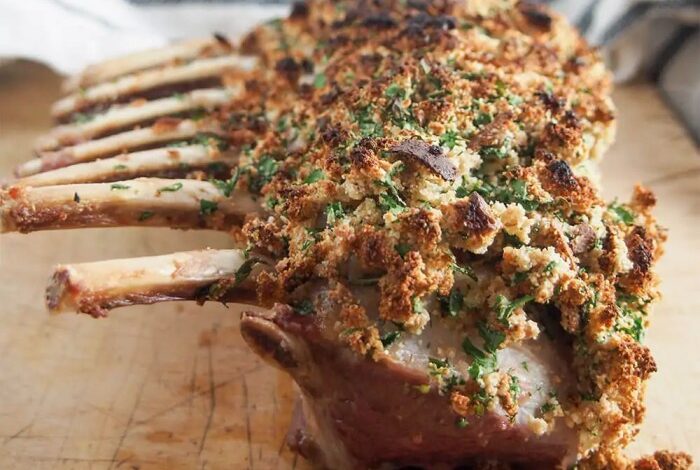 Herb crusted rack of lamb