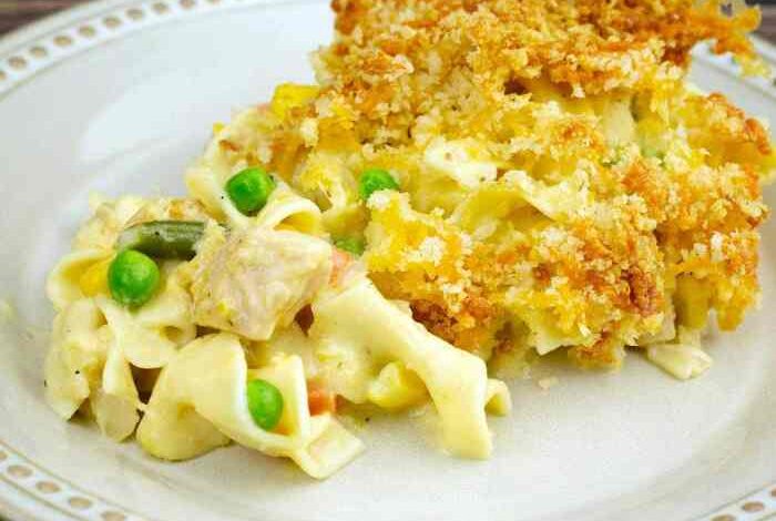 Classic tuna noodle casserole