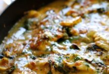 Chicken florentine artichoke bake