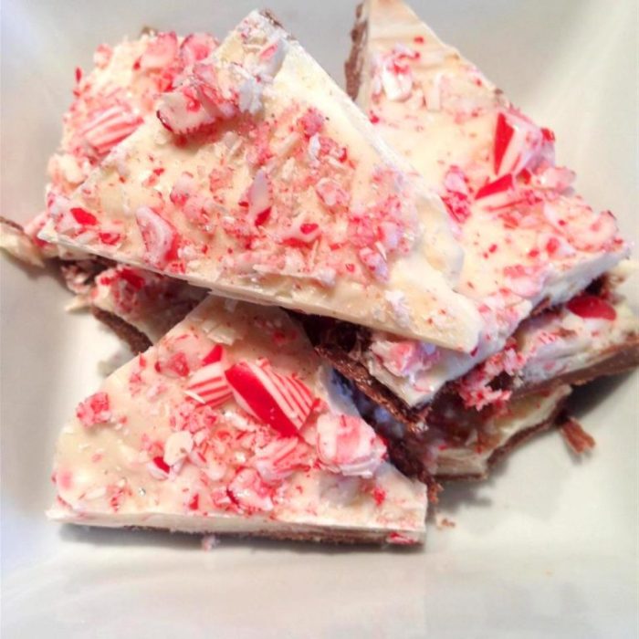 Milk chocolate peppermint bark