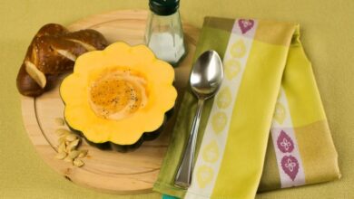 Butternut and acorn squash soup