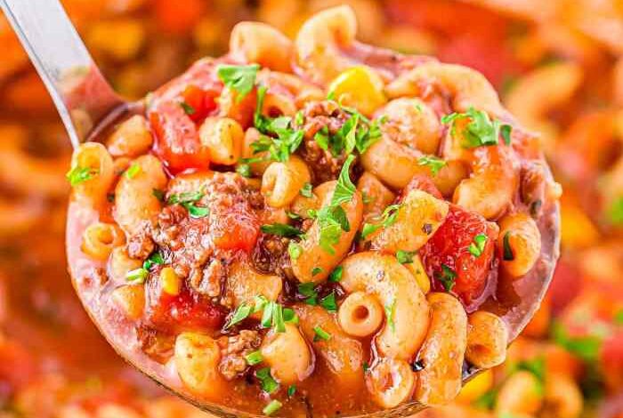 Presto pesto hamburger mac