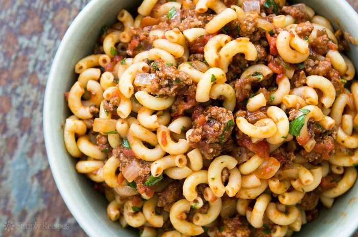 Macaroni sejarah simplyrecipes elbow tomato goulash olahan berbahan sarapan kreasi makaroni hearty berusia abad elise bauer crock pot sauce Presto pesto hamburger mac